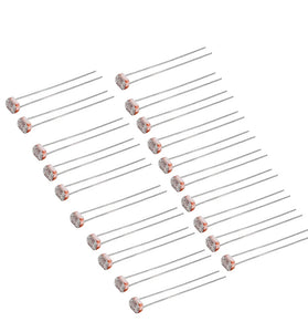 60pcs Light Dependent Resistor LDR 5MM Photoresistor Photoelectric Switch Element Photo Photoresistor 5516