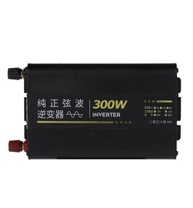 300W Pure Sine Wave Power Inverter 12V 24V to 220V AC Aluminum Alloy Case with Cooling Fan Remote Control High Efficiency 90% for Car RV Solar Overload Short Circuit Protection