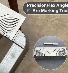 Adjustable Angle & Arc Marking Tool Dual-Purpose Metal Scriber for Square & Round Pipes Ideal for Metalworking / Welding / Engineering and Construction