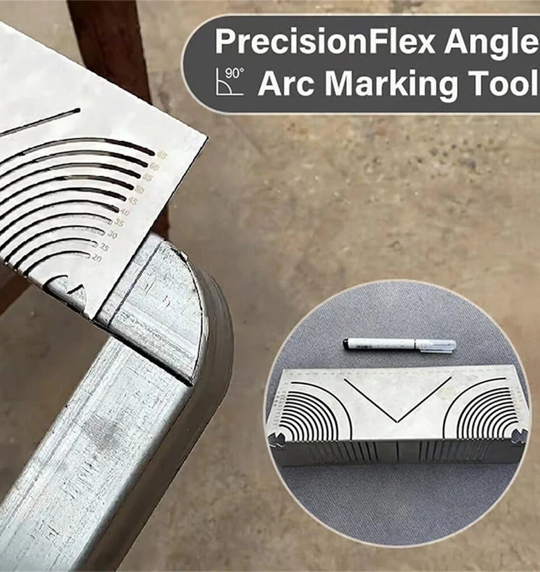 Adjustable Angle & Arc Marking Tool Dual-Purpose Metal Scriber for Square & Round Pipes Ideal for Metalworking / Welding / Engineering and Construction