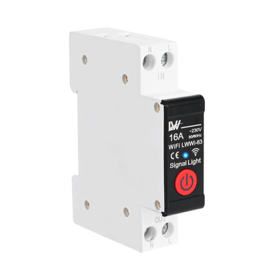 1P 16A 32A Tuya WiFi Smart Circuit Braker Smart Home Electricity Monitor Wireless APP Remote Control WiFi Switch Work with Alexa Google Assistant Tmall Genie