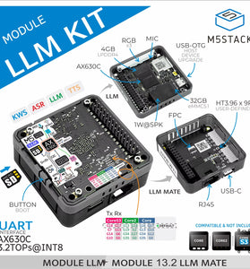 M5Stack LLM AX630C Large Language Model Module Development Kit Dual Cortex AI Processor 4GB LPDDR4 32GB eMMC Offline AI