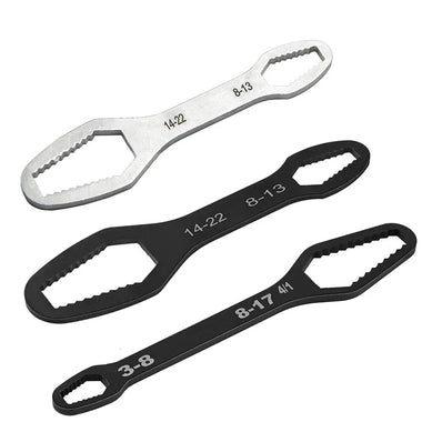 8-22mm 145mm/160mm Universal Torx Wrench Board Adjustable Double-head Torx Spanner Self-tightening Glasses Wrench Multi-purpose Hand Tool Auto Repair Mechanical