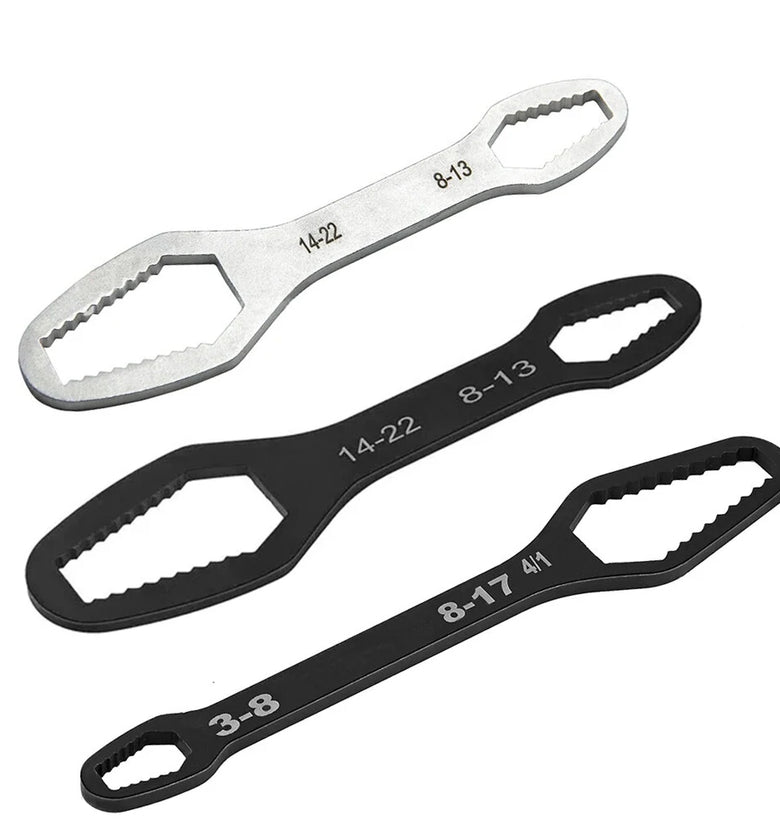 8-22mm 145mm/160mm Universal Torx Wrench Board Adjustable Double-head Torx Spanner Self-tightening Glasses Wrench Multi-purpose Hand Tool Auto Repair Mechanical