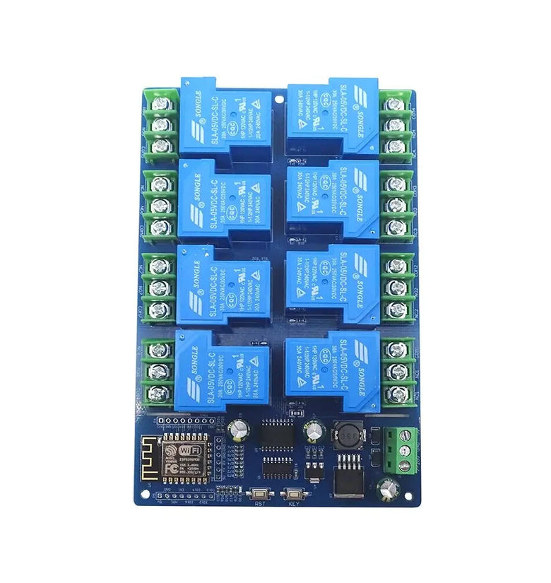 DC7-28V / 5V Power Supply ESP8266 WiFi 8 Channel 30A Relay Module ESP-12F Development Board
