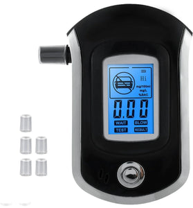 Mini Breath Alcohol Tester Portable Drunk Driving Detector Alcohol Tester with 5 Mouthpieces Professional Digital Breath Breathalyzer LCD Dispaly Driving Breath Alcohol Tester