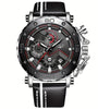 LIGE Men's Luxurious Fashion Quartz Watch Calendar Multifunction Waterproof Watch Chronograph Sport Wristwatch