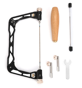 HONGDUI KM-19 6 Inch Coping Fret Combo Saw Coping Saw Coping Frame and Extra 3pcs Replacement Blades Set for Woodworking Plastic Rubber and Soft Metal Cutting