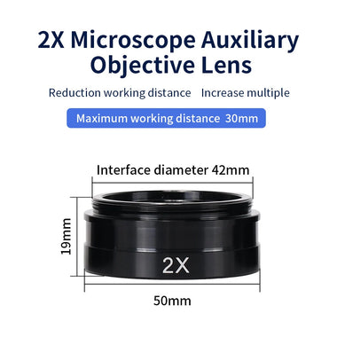 HAYEAR Versatile 0.3X 0.5X 2X Barlow Lens Set for C-MOUNT Industrial Microscope 42mm Mounting Thread Enhanced Precision High Magnification Imaging