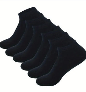 6pairs Plus Size Men Cotton Socks Non Slip Sweat-absorbing Comfortable Low Cut Athletic Ankle Socks For Outdoor Cycling Running Daily Casual Short Socks Men