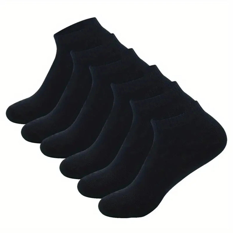 6pairs Plus Size Men Cotton Socks Non Slip Sweat-absorbing Comfortable Low Cut Athletic Ankle Socks For Outdoor Cycling Running Daily Casual Short Socks Men