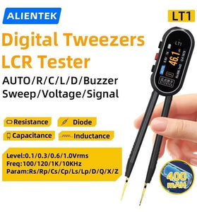ALIENTEK LT1 Portable Smart LCR Meter Tweezers with IPS Display Ideal for Voltage and Continuity Testing