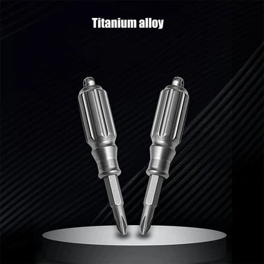 Titanium Alloy Screwdriver S2 Steel Bit High Hardness Non-Slip Tungsten Head Window Breaker Versatile EDC Tool