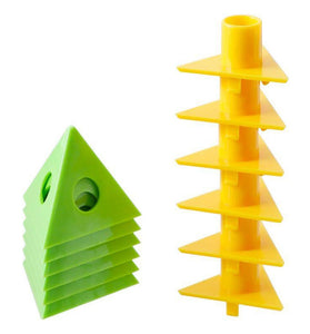 12PCS 6-Set PVC Triangle Paint Brackets for Woodworking Dual-Use Design Compact and Portable DIY Painting Essential Tool