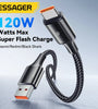 ESSAGER ES-X45 6A 120W USB-A to Type-C Cable Fast Charging Data Transmission Copper Core Line 1M/2M Long for iPhone 15 15 Plus for Samsung Galaxy Z Flod 6 for Xiaomi Civi 4 Pro for Huawei Pura 70 Ultra