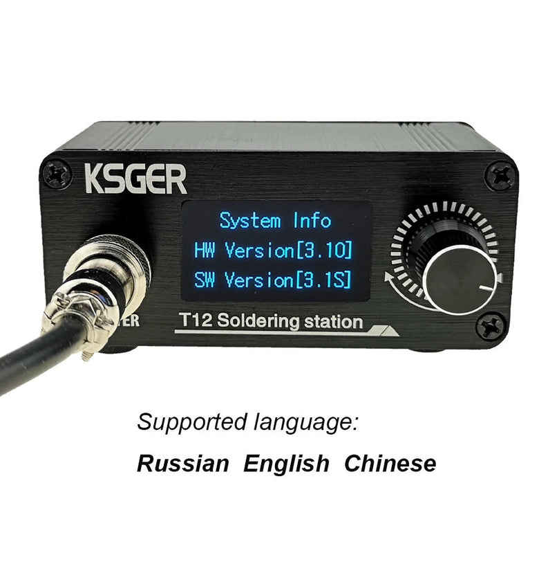 KSGER Mini STM32 V3.1S OLED  T12 Soldering Iron Station DIY Plastic 907 9501 Handle Electric Tools Quick Heating T12 Iron Tips 8s Tins