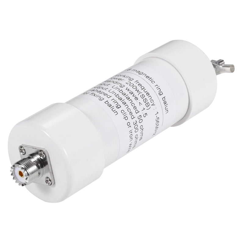 200W Balun 1:6 Impedance Converter 50 Ohm to 300 Ohm for Shortwave Antennas Balanced-unbalanced Conversion