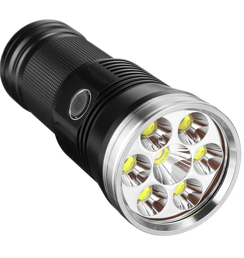 HAIKELITE HK07 XPH50.2 23000LM 6500K 7 LED Flashlight Super Bright 6 Modes Type-C Charging Searchlight Power Bank