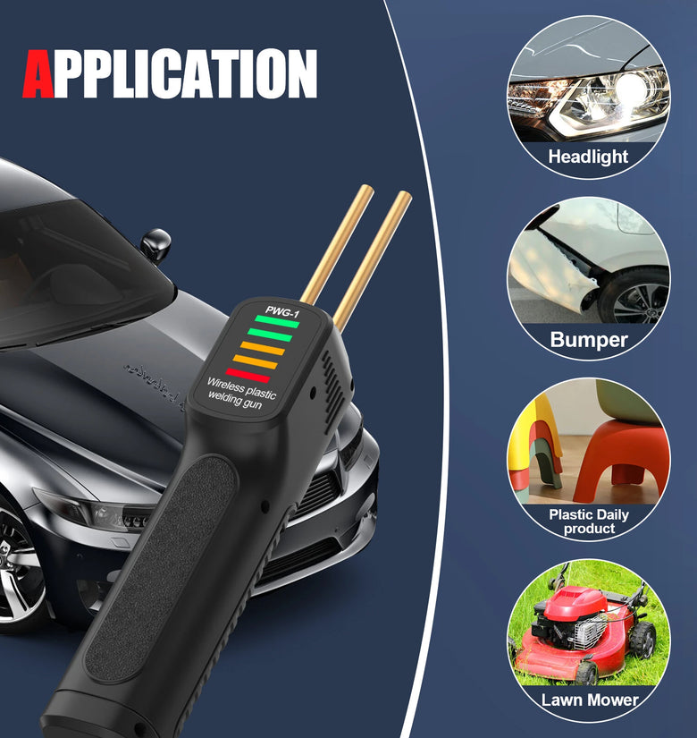 PWG-1 Cordless Plastic Welding Gun 300W 2600mAh Battery Heats in 3-5s for Crack Repair and Hot Cutting