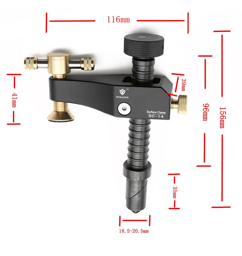 HONGDUI SC-14 Woodworking Desktop Surface Fixing Clamp Aluminum Alloy Table Hold Down Clamp DIY Fixing Clip