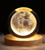 3D Crystal Ball Night Light With Led Wooden Lamp Base Bedside Light Home Decor Christmas Gift Night Lamp