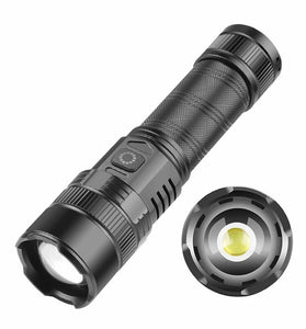 P70 Powerful Extremely Bright 3 Modes + Zomable LED Flashlight USB Rechargeable LED Torch Lantern 26650 Battery Best for Camping Emergency Light