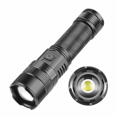 P70 Powerful Extremely Bright 3 Modes + Zomable LED Flashlight USB Rechargeable LED Torch Lantern 26650 Battery Best for Camping Emergency Light