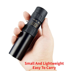 10-300x Zoom Mini Extendable HD Portable Monocular Telescope Manual Focus Long Range High Definition For Hunting Outdoor Adventure Micro-light Night Vision