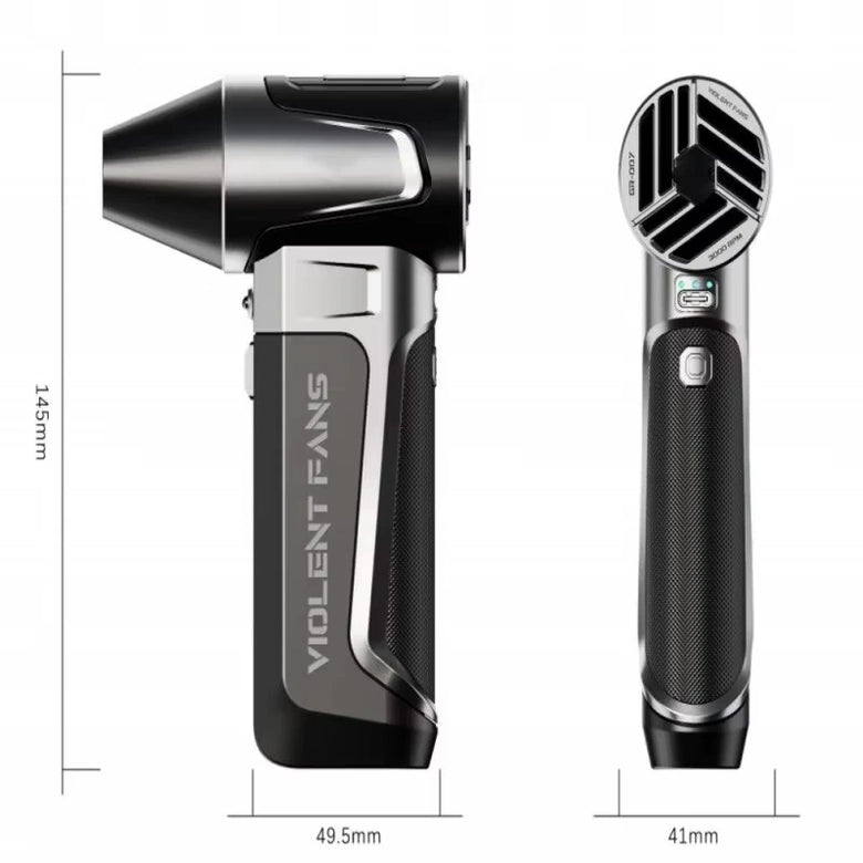 160,000RPM Peak Mini Turbo Fan Electric Dust Blower High Speed Brushless Motor 52m/s Wind 3 Speed Adjustable Handheld Violent Fan