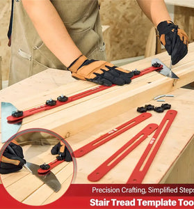 Stair Tread Gauge Template Tool Aluminum Alloy Stair Tread Jig for Stairs /  Risers / Partitions / Self and Cutting Drywall