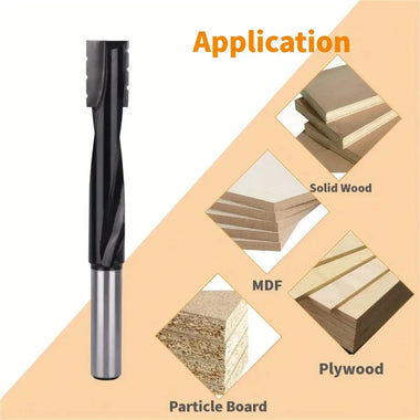 12mm Shank Solid Carbide Spiral Router Bit Mortising Bit 16mm Cutting Diameter for Woodworking Door Lock