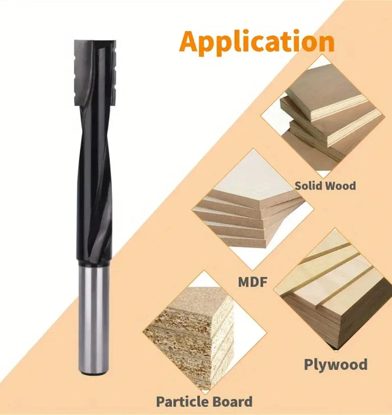 12mm Shank Solid Carbide Spiral Router Bit Mortising Bit 16mm Cutting Diameter for Woodworking Door Lock