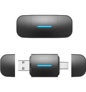 RHYTHM Wireless Carplay Android Auto 2In1 Smart Dongle Adapter 5GWIFI BT5.2 For 99% OEM Car Comes With USB & TYPE-C Interfaces
