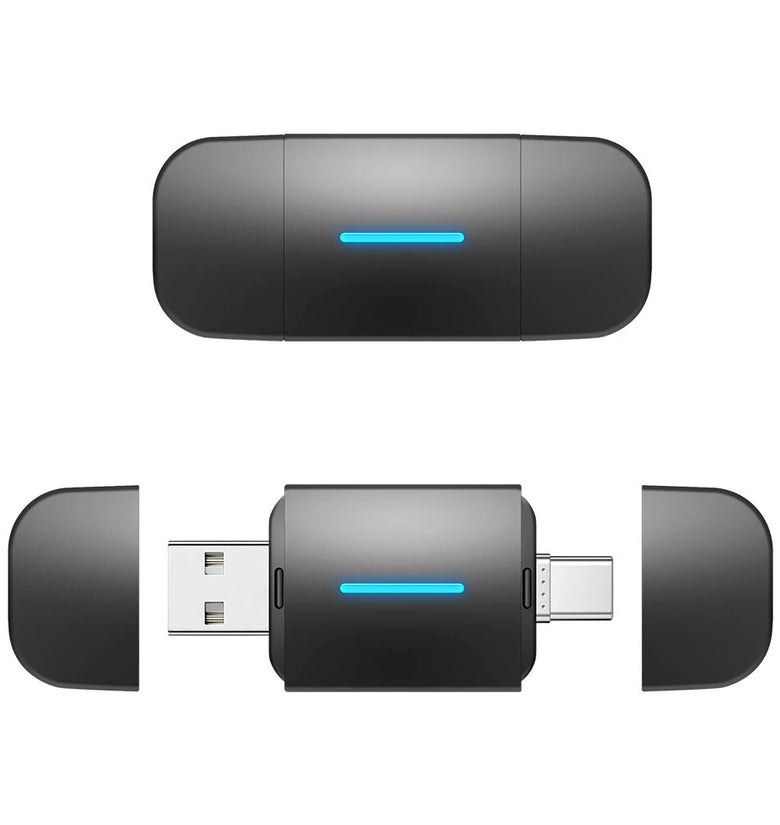 RHYTHM Wireless Carplay Android Auto 2In1 Smart Dongle Adapter 5GWIFI BT5.2 For 99% OEM Car Comes With USB & TYPE-C Interfaces