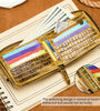 Ekphero Mens Wallet Genuine Leather Crocodile Pattern Short Coin Purse Luxurious High-Quality Multi Slot Thick Anti-Theft Card Bag
