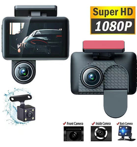 4 Inch 2/3 Lens Car Driving Recorder Dash Cam HD 1080P Night Vision Enhanced Video Recording Car Recorder DVR
