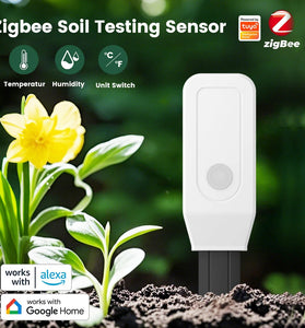 Tuya WiFi/Zigbee3.0 Smart Soil Moisture Tester Thermometer Hygrometer Gardens Farms Lawns Plants Flowers Digital Monitor Gardening Tool