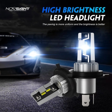 NOVSIGHT N57 2PCS Car Headlight LED Bulbs Kit 6500K Headlamp IP68 Waterproof LED Headlamp White Light