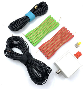 LW1650 Portable Shortwave Antenna Kit 1.6-50MHz Radio Tuner HAM 16.2M Insulated Copper Wire 9:1 Balun 6M Coaxial Cable SMA to BNC Adapter