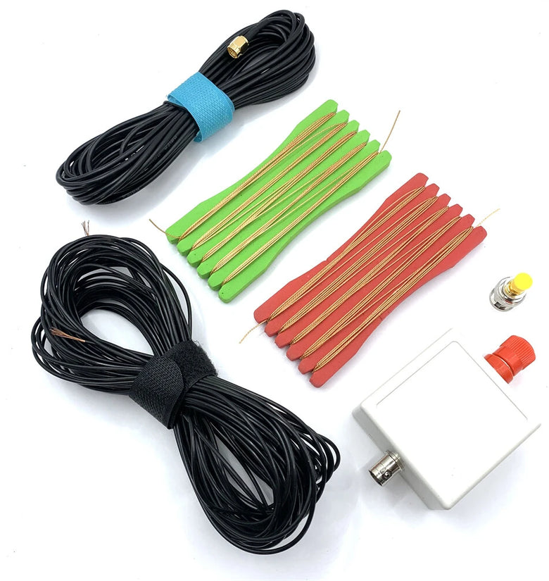 LW1650 Portable Shortwave Antenna Kit 1.6-50MHz Radio Tuner HAM 16.2M Insulated Copper Wire 9:1 Balun 6M Coaxial Cable SMA to BNC Adapter