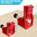 Woodworking Hole Puncher Adjustable Oblique Hole Locator with Metric and Imperial Calibration Aluminum Alloy Cabinet Plate Dowel Hole Jig System Set