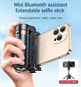 JC25 Portable Mini Phone Holder Four-foot Selfie Stick bluetooth Remote Control for Phone Vlog Livestreaming Photography Holder