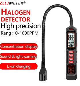 Professional Refrigerant Leak Detector High Sensitivity HVAC Tool Adjustable Settings LED LCD Display Compatible with R22 R410A R134A