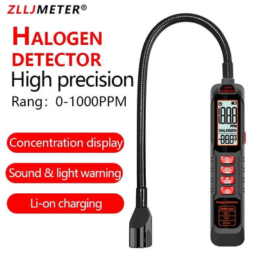 Professional Refrigerant Leak Detector High Sensitivity HVAC Tool Adjustable Settings LED LCD Display Compatible with R22 R410A R134A