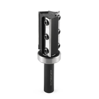 Flush Trim Router Bits 8mm 12mm 1/2" Insert Solid Carbide Flush Trim Bit with H 30mm or 50mm Replaceable Knifves for Wood