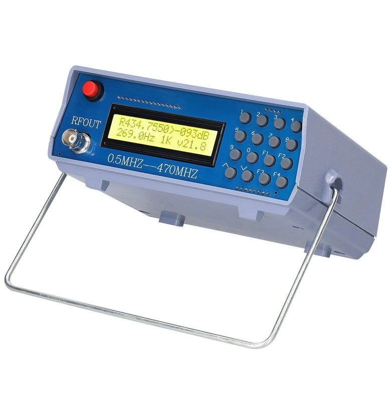 0.5M-470M Radio Frequency Signal Source Generator Practical Debugging Instrument Tester for Frequency Modulation Interphone Built-in 800Hz Tone Modulator