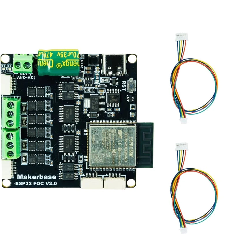 MakerbaseMKS ESP32 FOC Brushless Motor Driver Board Dual-Channel Current Loop Open Source Wireless Controller Module