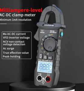 ZT-QS7 Clamp Meter High Precision AC/DC Current Volt Meter with True RMS 6000 Counts Digital Multimeter Auto Range Handheld Measurement Tool