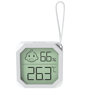 Mini Temperature and Humidity Meter Accurate Readings Comfort Indicators Versatile Placement -20-60 20-99% Humidity Black White Options