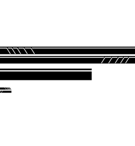 5pcs Universal Car Body Stripe DIY Sticker Decal Trim Side Hood Rear View Mirror Vinyl